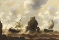 Stormy Seas With A Shipwreck And Fishermen In The Foreground - Jacob Adriaensz. Bellevois