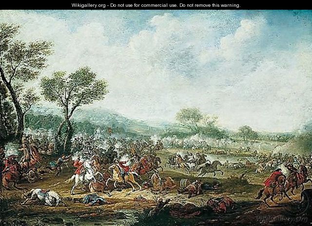 A cavalry battle - (after) Karel Breydel