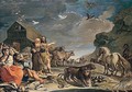 Noah And The Animals Leaving The Ark After The Deluge - Aureliano Milani