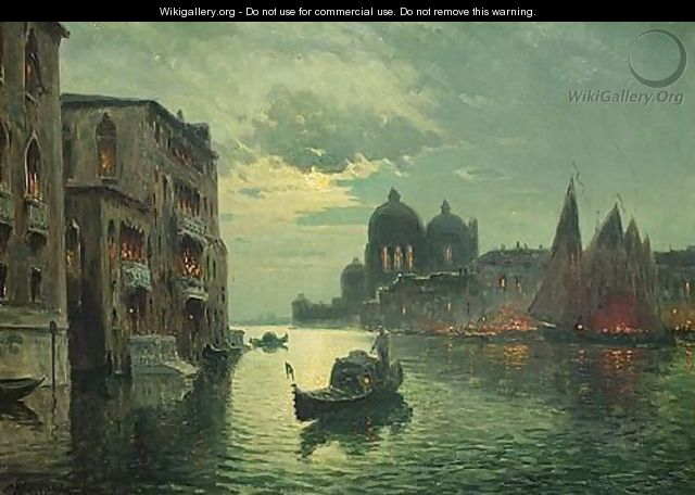 The Grand Canal at night - Antione Bouvard