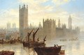 The Houses Of Parliament From The Thames - Claude T. Stanfield Moore