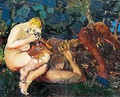 Nude with satyr - Philip Andreevich Maliavin