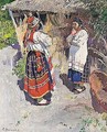 Peasant women conversing - Sergey Arsenievich Vinogradov