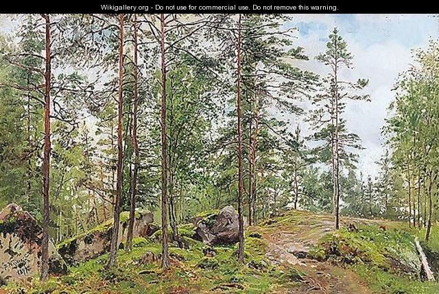 Rocky forest - Vladimir Egorovic Makovsky
