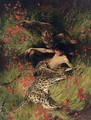 A satyr resting with leopards - Arthur Wardle