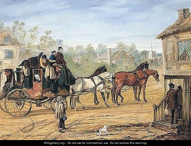 The Hull To London Royal Mail Stopping At A Country Post Office - Henry Alken