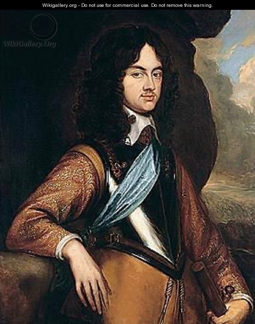 Portrait Of Charles II - (after) Adriaen Hanneman