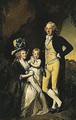 Portrait Of Richard Arkwright With His Wife Mary And Daughter Anne - Josepf Wright Of Derby