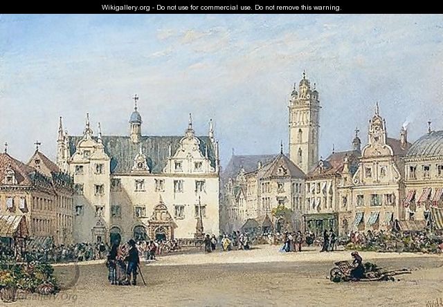 The Market Square, Darmstadt, Germany - William Wyld