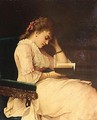 Girl reading, indistinctly initialled - French School