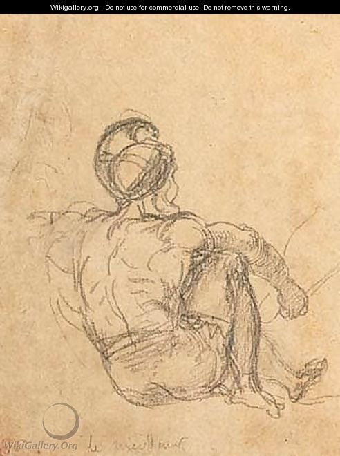 Soldat Se Reposant - Eugene Delacroix