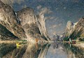 Boats On A Fjord - Adelsteen Normann