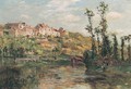 Village Pres De La Riviere, Provence - Edmond Marie Petitjean