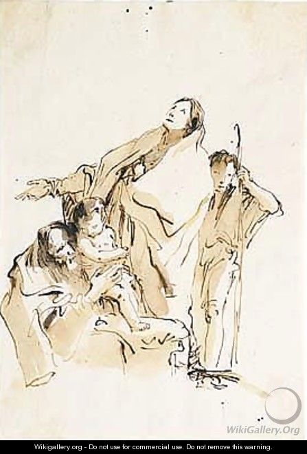 Pen And Brown Ink And Wash - Giovanni Battista Tiepolo