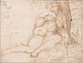 A saint seated at the foot of a tree - Jacopo Zanguidi (Jacopo Bertoija)