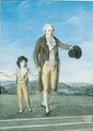 A gentleman walking with a child - Swiss School