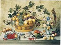 Still Life With A Bowl Of Fruit And Flowers - Emma Desportes