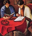 Two Women at the Table - August Macke