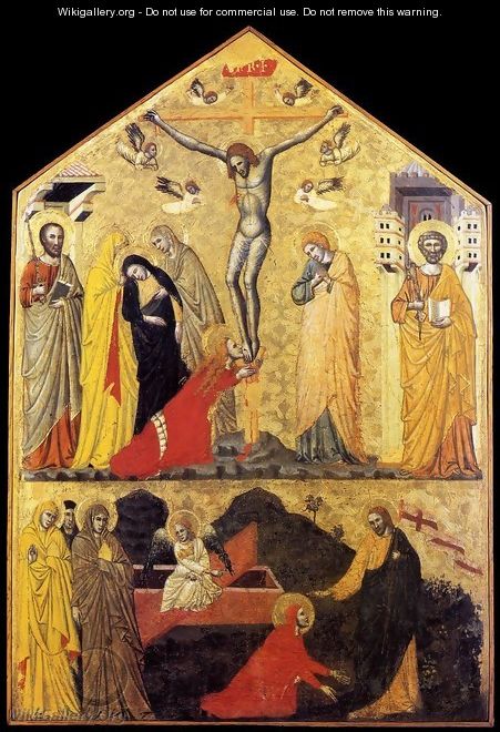 Crucifixion with Saints and Noli Me Tangere - Italian Unknown Masters