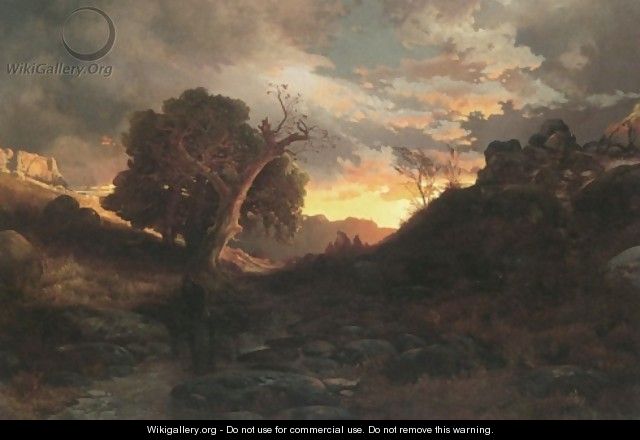 The Evening Hunter 1867 - Thomas Moran