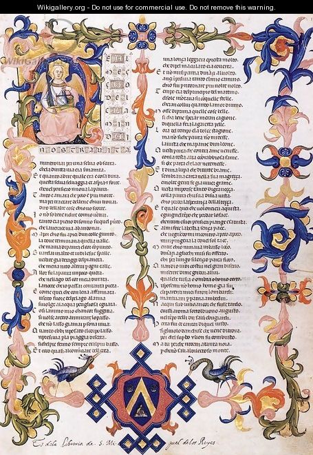 The Divine Comedy by Dante Alighieri (Folio 11) - Don Simone Camaldolese