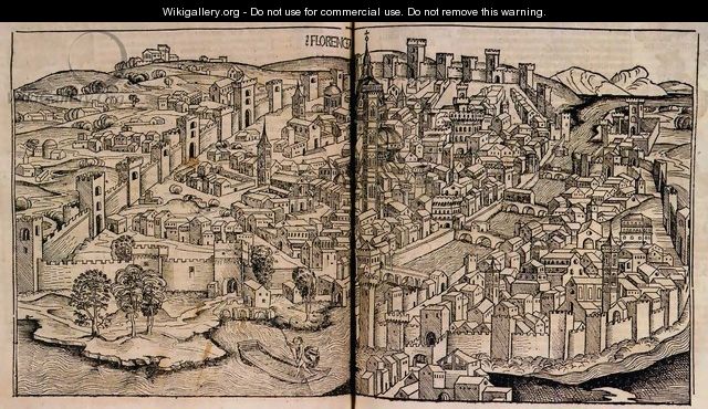 Nuremberg Chronicle, View of Florence - Hartmann Schedel
