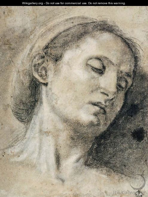 Head of a Woman with Eyes Closed - Giovanni Girolamo Savoldo
