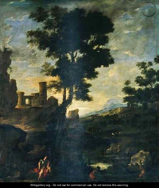 Landscape with Leto and the peasants transformed into frogs - Benito-Manuel de Aguero