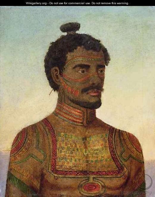Man of the island of Nukahiwa (Nuka Hiva), Marquesas group - H Ainsworth
