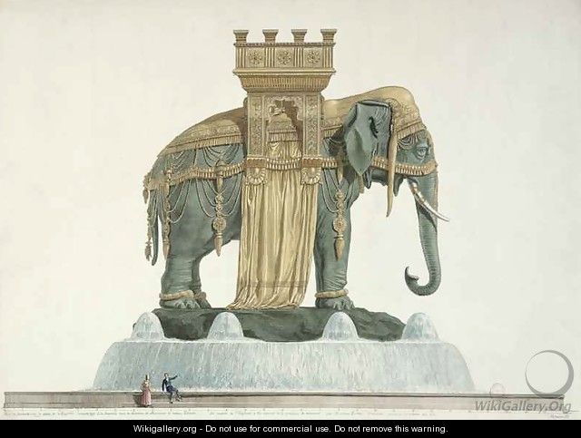Design for the Elephant Fountain at the Place de la Bastille - Jean Antoine Alavoine