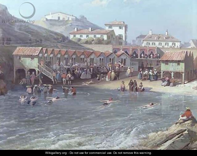 The Beginning of Sea Swimming in the Old Port of Biarritz 2 - Jean Jacques Alban de Lesgallery