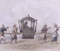 Chinese Servants Bearing a Palanquin - William Alexander