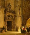 Side portal of Como Cathedral - Rudolph Von Alt