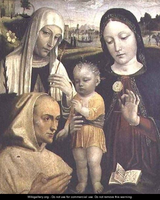 Madonna and Child with St. Catherine - Ambrogio da Fossano (Il Bergognone)