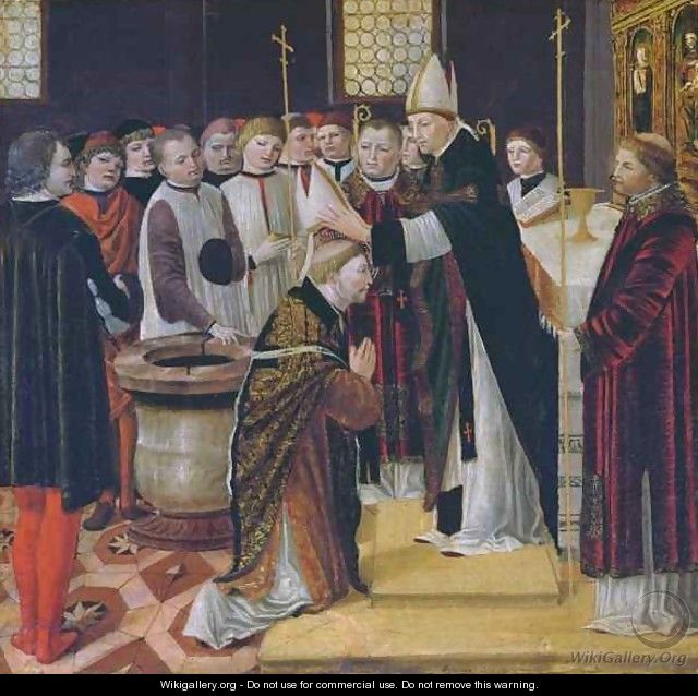 Ordination of St. Augustine - Ambrogio da Fossano (Il Bergognone)