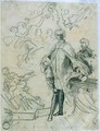 Sketch of Carlo Broschi 'il Farinelli' (1705-82) - Jacopo (Giacomo) Amigoni
