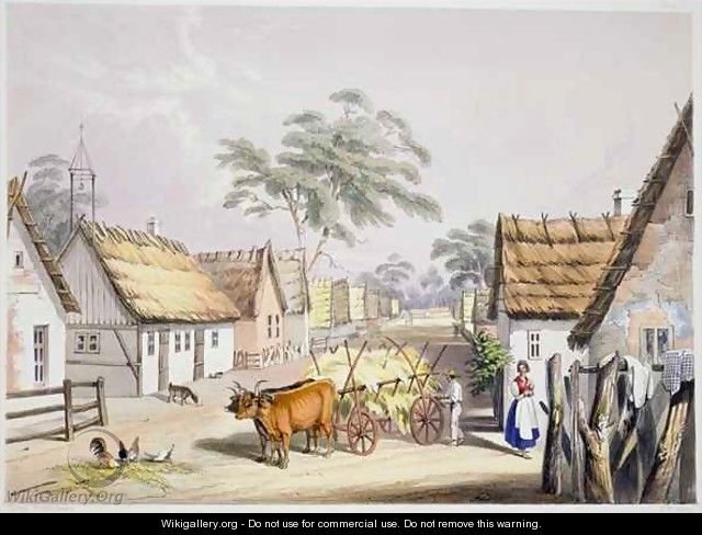 A village of German settlers near Adelaide - (after) Angas, George French