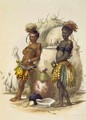 Dabiyaki and Upapazi, Zulu Boys in Dancing Dress - (after) Angas, George French