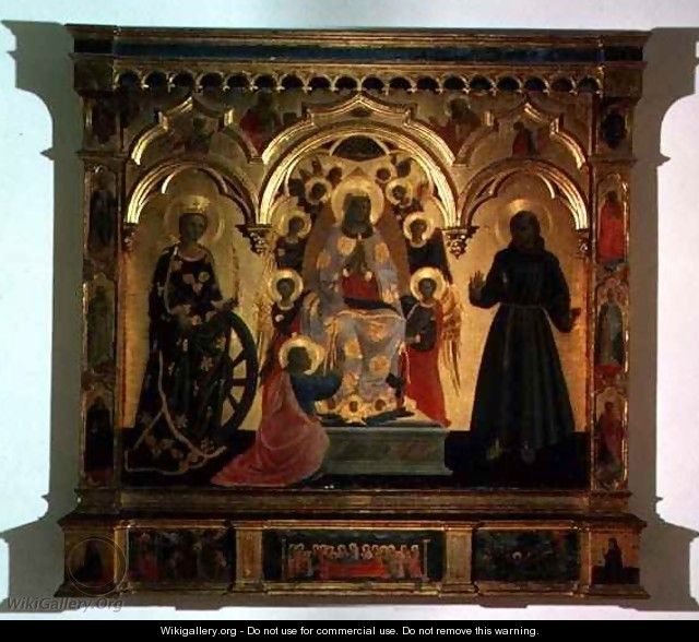 The Madonna of the Girdle with Saints and Angels - Giusto Manzini Andrea di