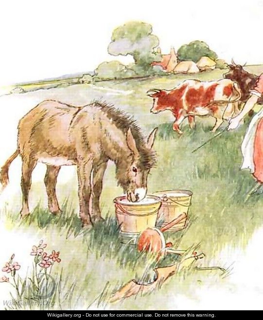 Saw two pails full of milk and had a long lovely drink - Anne Anderson