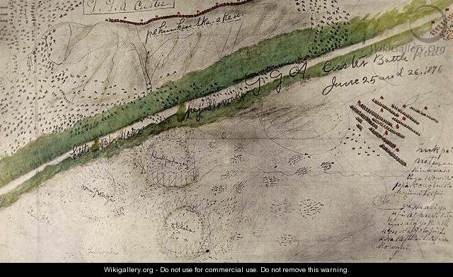 Topographical chart of the battlefield of the Little Big Horn - Amos Bad Heart Buffalo