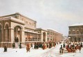 The New Stock Exchange and the Arcade in Moscow - (after) Arnout, Louis Jules