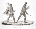 Warriors from the Island of Ombai - (after) Arago, Jacques Etienne Victor