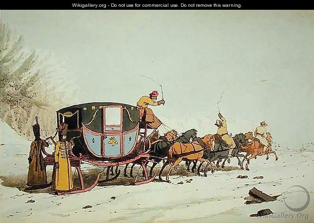 Carriage on Sledges - John Augustus Atkinson