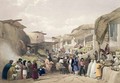 The Main Street in the Bazaar at Caubul, in the Fruit Season, from 'Sketches in Afghau - (after) Atkinson, James