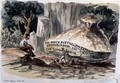 'Marked Rock', Port Albany, Albany Island, anchorage of 1855 Australian expedition of the Tom Tough - Thomas Baines