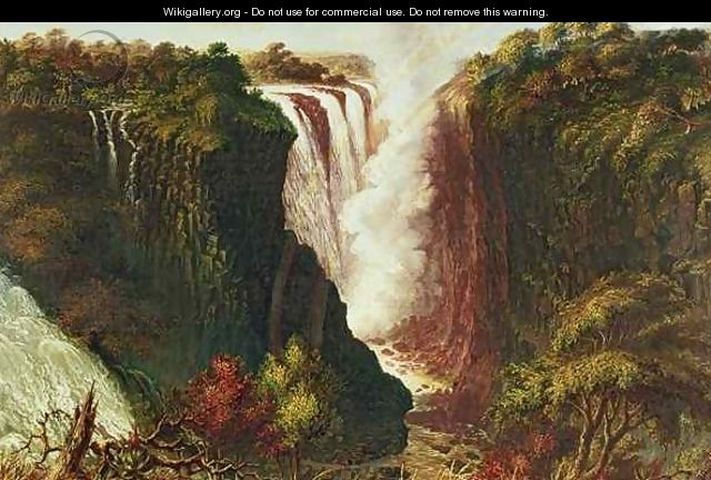 Victoria Falls from Western End of Chasm - Thomas Baines