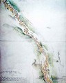 Map of the Zambezi River around Tete in Mozambique 2 - Thomas Baines