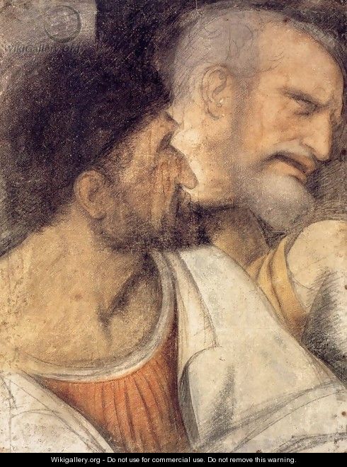 Heads of Judas and Peter - Leonardo Da Vinci