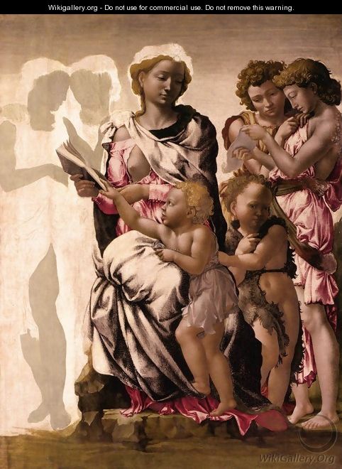 Virgin and Child with St John and Angels - Michelangelo Buonarroti